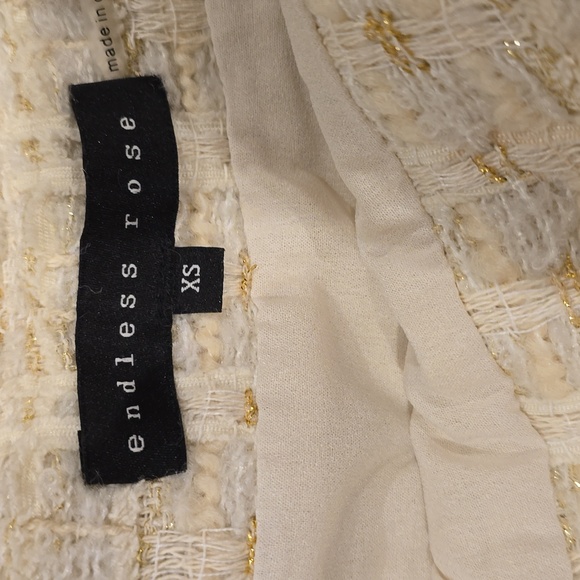 Endless Rose Cream Tweed Skirt - Picture 4 of 5